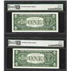 Image 2 : Lot of (2) Consecutive 1957 $1 Silver Certificate Notes PMG Choice Uncirculated