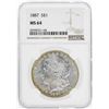 Image 1 : 1887 $1 Morgan Silver Dollar Coin NGC MS64