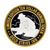 Image 1 : .999 Silver Gold Strike Inn Boulder City, Nevada $10 Limited Edition Casino Gami