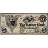 Image 1 : 1861 $5 The Egg Harbor Bank Obsolete Note