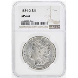 1884-O $1 Morgan Silver Dollar Coin NGC MS64