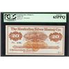 Image 1 : 1870's $20 Manhattan Silver Mining Co. Obsolete Note PCGS Gem New 65PPQ