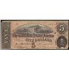 Image 1 : 1864 $5 Confederate States of America Note