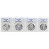 Image 1 : Lot of (4) 1987 $1 American Silver Eagle Coins PCGS MS69