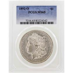 1892-O $1 Morgan Silver Dollar Coin PCGS MS65