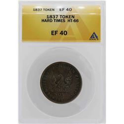 1837 Hard Times May Tenth Token ANACS XF40