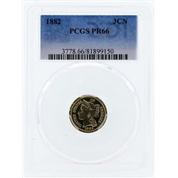 1882 Three Cent Proof Nickel PCGS PR66