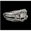 Image 2 : 14KT White Gold 1.25 ctw Diamond Ring