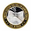 Image 2 : .999 Silver The Mirage Las Vegas, Nevada $10 Casino Gaming Token Limited Edition