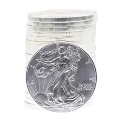 Roll of (20) 2012 $1 American Silver Eagle Brilliant Uncirculated Coins