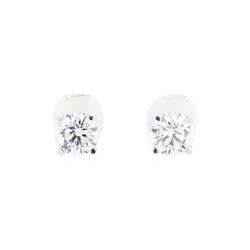 14KT White Gold 0.60 ctw Diamond Stud Earrings