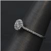 Image 3 : 14KT White Gold 0.43 ctw Round Cut Diamond Solitaire Engagement Ring