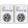 Image 1 : Lot of (2) 2018 Niue $2 Star Wars Stormtrooper Silver Coins NGC MS70 Early Relea