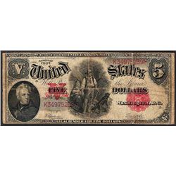 1907 $5 Woodchopper Legal Tender Note