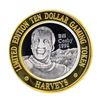 Image 1 : .999 Silver Harveys Lake Tahoe, Nevada $10 Casino Gaming Token Limited Edition