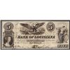 Image 1 : 1862 $5 The Bank of Louisiana Obsolete Note