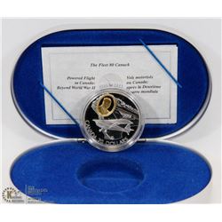 1995 CANADIAN $20 SILVER COIN, POWERED FLIGHT IN