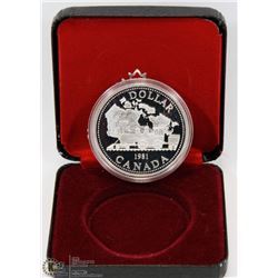 1981 CANADIAN PROOF SILVER DOLLAR IN DISPLAY