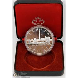 1984 CANADIAN PROOF SILVER DOLLAR IN DISPLAY
