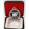 1985 CANADIAN PROOF SILVER DOLLAR IN DISPLAY