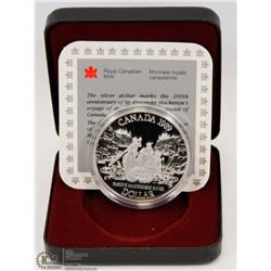 1989 CANADIAN PROOF SILVER DOLLAR IN DISPLAY