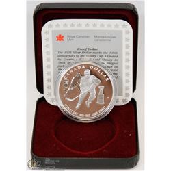 1993 CANADIAN PROOF SILVER DOLLAR IN DISPLAY