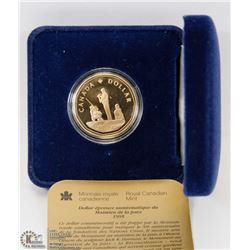 1995 CANADIAN PROOF DOLLAR IN DISPLAY WITH COA