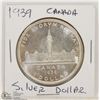 Image 1 : 1939 CANADIAN SILVER DOLLAR.
