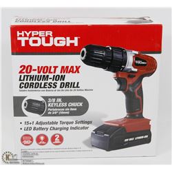 HYPER TOUGH 20V LITHIUM ION CORDLESS DRILL