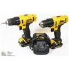 Image 1 : 2 DEWALT 12V DRILLS INCL 2 BATTERIES AND 4