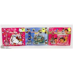 3 ASSORTED NEW KIDS WATCH AND WALLET SETS