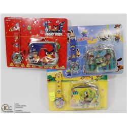 3 NEW KIDS WATCH AND WALLET SETS