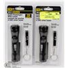 Image 1 : 2 NEW FIX IT 6LED FLASHLIGHTS WITH LASER