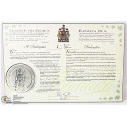 ELIZABETH THE SECOND PROCLAMATION OF