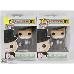 LOT OF TWO MR.MONOPOLY FUNKO POP FIGURES