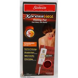SUNBEAM XPRESS HEAT STANDARD SIZE HEATING PAD