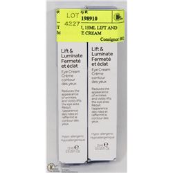LOT OF 2 -NO.7, 15ML LIFT AND LUMINATE EYE CREAM