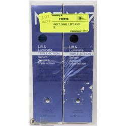 LOT OF 2 -NO.7, 50ML LIFT AND LUMINATE