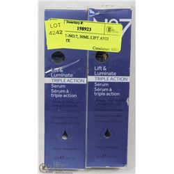 LOT OF 2 -NO.7, 30ML LIFT AND LUMINATE