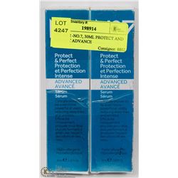 LOT OF 2 -NO.7, 30ML PROTECT AND PERFECT ADVANCE