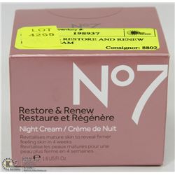 NO.7, 50ML RESTORE AND RENEW NIGHT CREAM