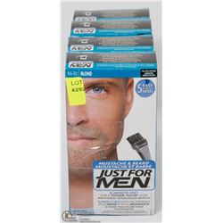 4 BOXES OF JUST FOR MEN BRUSH IN COLOUR GEL BLOND