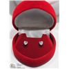 Image 3 : 10)14KT HEART SHAPED CZ EARRINGS W/10KT BACKING
