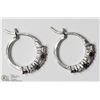 Image 2 : 13) STERLING SILVER NATURAL GARNET EARRINGS