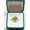 Image 2 : 22) STERLING SILVER NATURAL CHROME DIOPSIDE RING