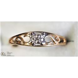 25) 10KT GOLD BABY RING WITH DIAMOND