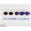 Image 1 : 30) LASER CUT GARNETS AMETHYST & TANZANITE STONES