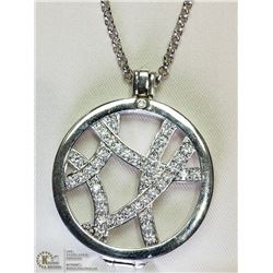 33) STERLING SILVER 'HOT DIAMOND' NECKLACE WITH