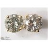 Image 1 : 45) 14KT GOLD DIAMOND EARRINGS