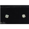 Image 3 : 45) 14KT GOLD DIAMOND EARRINGS